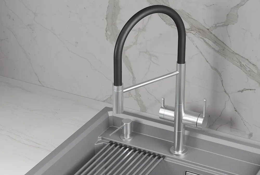 KS-8277, НЕРЖ, СМЕСИТЕЛЬ КУХОННЫЙ KITCHEN SPACE