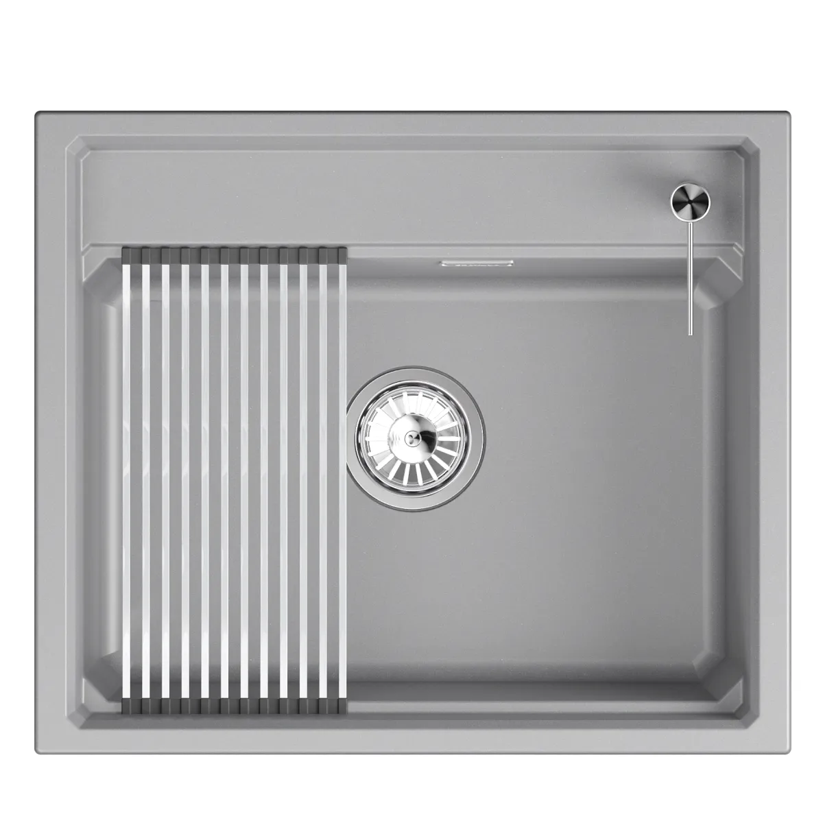 KS-6003i, АЛЮМИНИУМ, кухонная мойка, кварц