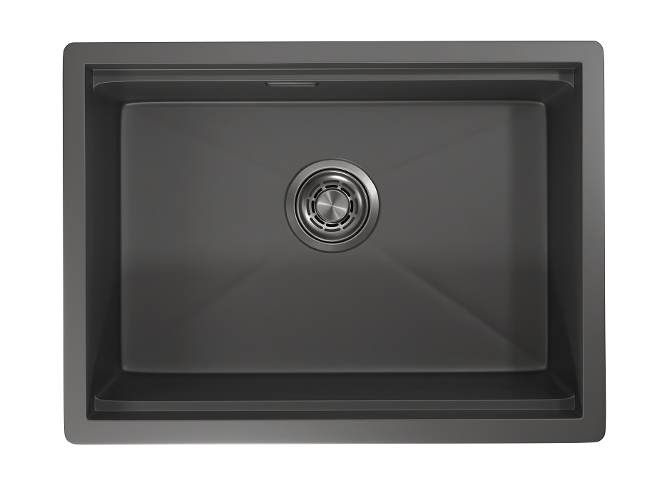 Мойка для кухни Granula Kitchen Space 6045U графит матовый, 60х44,5 см, прямоугольная